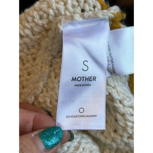 NWT Made in PERU MOTHER The Fringe Cardigan Sweater Alpaca Nylon S - Picture 10 of 13